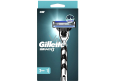 Gillette Mach3 maszynka do golenia + wymienne wkłady 2 sztuki dla mężczyzn
