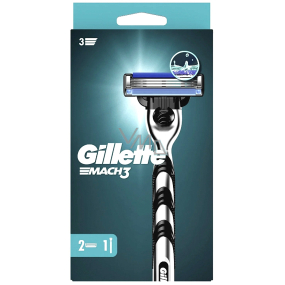 Gillette Mach3 maszynka do golenia + wymienne wkłady 2 sztuki dla mężczyzn