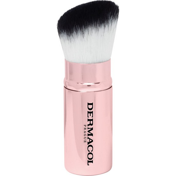 Dermacol Rose Gold kosmetický štětec se syntetickými štětinami vysouvací 8,5 cm