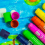 Apli Color Sticks farby temperowe suche mieszanka kolorów 12 x 10 g, zestaw