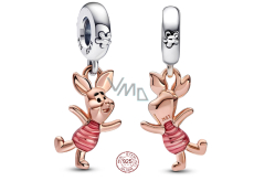 Zawieszka ze srebra próby 925 Disney Kubuś Puchatek - Prosiaczek, charms do bransoletki