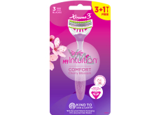 Wilkinson Xtreme 3 My Intuition Comfort Cherry Blossom maszynka do golenia dla kobiet 4 sztuki