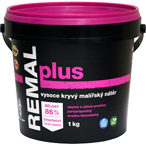 REMAL Plus wysoko kryjąca farba na ścianę, 1 kg