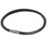 Lanový Magnetický náramek černý, 19,5 cm x 4 mm, unisex