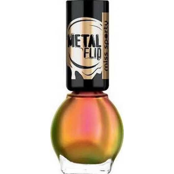Miss Sporty Metal Flip lak na nehty 050 Zlato-bronzový 7 ml