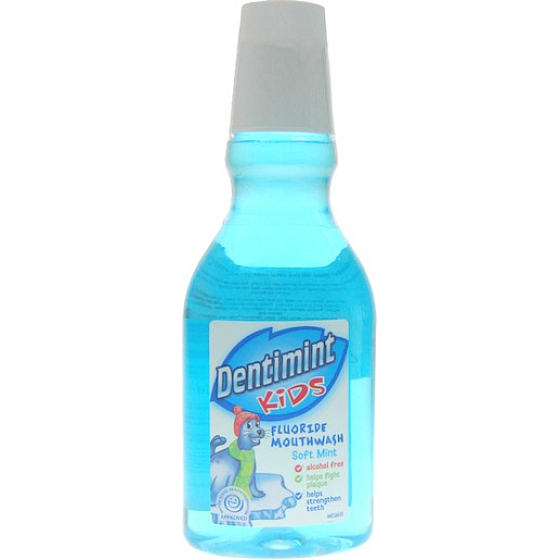 Dentimint Kids Fluoride Mountwash Soft Mint ústní voda 300 ml