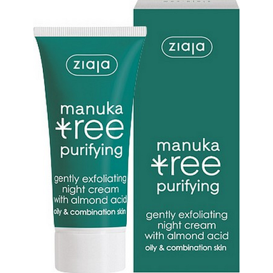 Ziaja Manuka Tree Purifying delikatny peelingujący krem na noc 50 ml