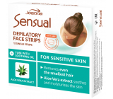 Joanna Sensual Aloe Vera plastry do depilacji na twarz 12 sztuk i olejek 10 ml