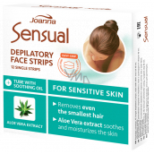 Joanna Sensual Aloe Vera plastry do depilacji na twarz 12 sztuk i olejek 10 ml