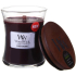 WoodWick Black Cherry - czarna wiśnia świeca zapachowa z drewnianym knotem i szklanym wieczkiem mała 85 g