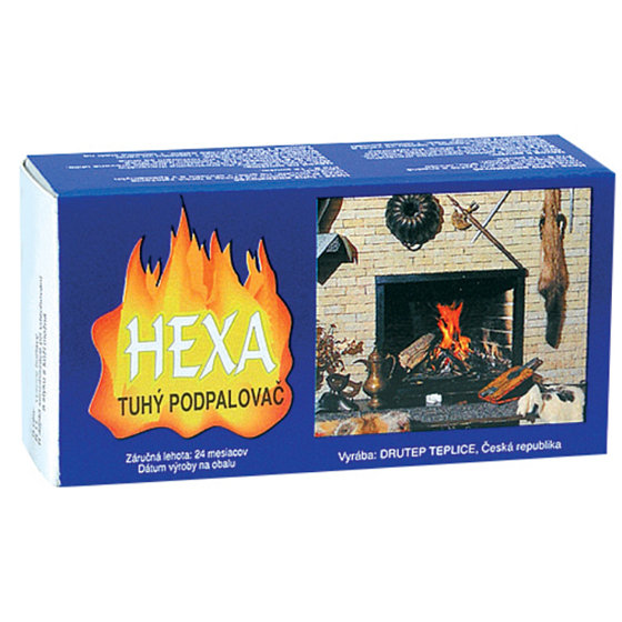 Hexa Twardy podpałacz, twarde paliwo, kostki, 200 g