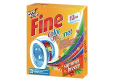 Well Done Fine Color Magnet Summer Breeze chusteczki do prania pochłaniające kolor z tkaniny, odpowiednie również do suszarki 12 sztuk