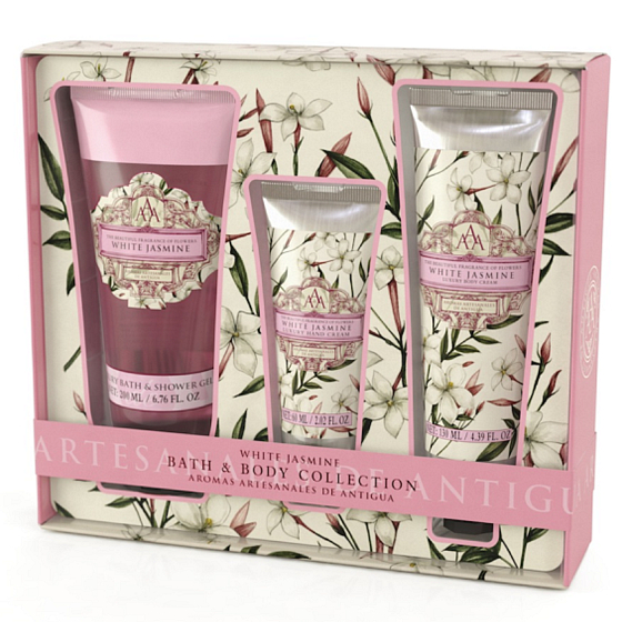 Somerset Toiletry Bílý Jasmín luxusní tělový krém 130 ml + sprchový gel 200 ml + luxusní krém na ruce 60 ml, kosmetická sada