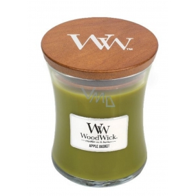 WoodWick Apple Basket - Košík jablek vonná svíčka s dřevěným knotem a víčkem sklo střední 275 g