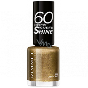 Rimmel London 60 Seconds Super Shine Nail Polish lak na nehty 820 Craycray 8 ml Rimmel London 60 Seconds Super Shine Nail Polish lak na nehty 820 Craycray 8 ml