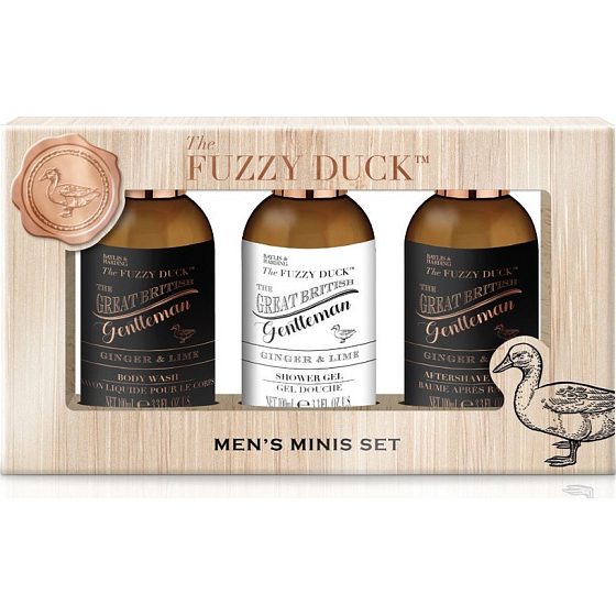 Baylis & Harding Men Zázvor a Limetka mycí gel na tělo a vlasy 100 ml + sprchový gel 100 ml + balzám po holení 100 ml, kosmetická sada