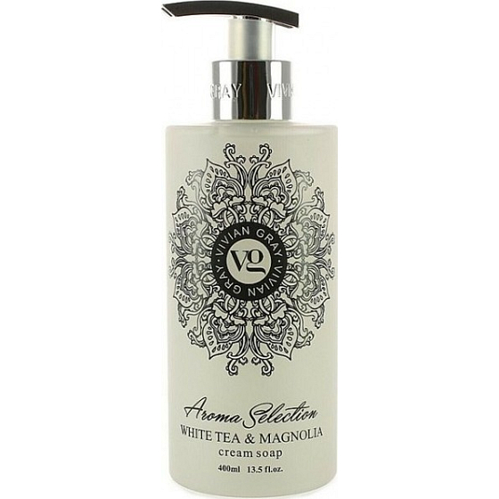 Vivian Gray Aroma Selection Biała Herbata & Magnolia luksusowe płynne mydło z dozownikiem 400 ml