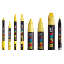Posca Uniwersalny zestaw markerów akrylowych 1,8 - 2,5 mm czarny, biały, złoty, srebrny 4 sztuki PC-5M