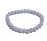 Bransoletka z chalcedonu elastyczna, kamień naturalny, koralik 6 mm / 16 - 17 cm, jakość AA, kamień miłości, radości