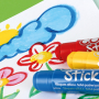 Apli Color Sticks farby temperowe suche mieszanka kolorów 12 x 10 g, zestaw