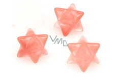 Kryształ różowy Merkaba hmatka 13 mm, kamień kamień