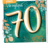 Nekupto přání Rocznica 70 lat 150 x 150 mm Wszystko najlepsze niebieskie