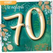 Nekupto přání Rocznica 70 lat 150 x 150 mm Wszystko najlepsze niebieskie