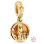 Charm Srebrna 925 Disney Król Lew - Simba i Mufasa zachód słońca 2w1, zawieszka na bransoletkę