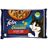 Felix Sensations Sosy Multipack wołowina i jagnięcina w aromatycznych sosach, karma kompletna dla dorosłych kotów 4 x 85 g