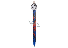 Colorino Gumowalne pióro Spiderman biały pająk, niebieski wkład 0,5 mm