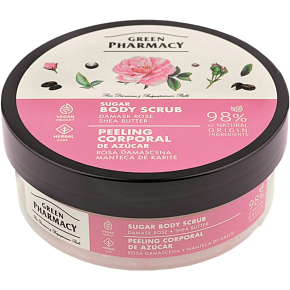 Green Pharmacy Peeling do ciała Róża damasceńska i masło shea 200 ml