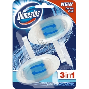 Domestos 3v1 Atlantic Wc toaletní blok 2 x 40 g Domestos 3v1 Atlantic Wc toaletní blok 2 x 40 g
