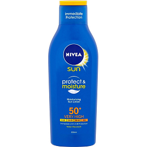 Nivea Sun Protect & Moisture OF50+ hydratační mléko na opalování 200 ml Nivea Sun Protect & Moisture OF50+ hydratační mléko na opalování 200 ml