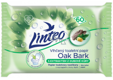 Linteo Satin nawilżany papier toaletowy z dębową korą 60 sztuk