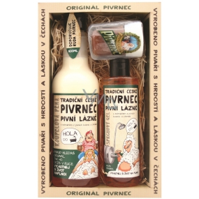 Bohemia Gifts Pivrnec z jasnym płynem do kąpieli 500 ml + żel pod prysznic 250 ml + mydło toaletowe 70 g, zestaw kosmetyczny