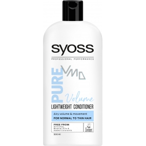 Syoss Pure Volume nadýchaný objem bez zatížení, lehký balzám pro slabé vlasy 500 ml Syoss Pure Volume nadýchaný objem bez zatížení, lehký balzám pro slabé vlasy 500 ml