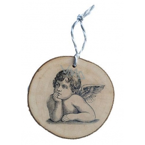 Bohemia Gifts Ručně vyráběná vánoční ozdoba dřevěná Anděl 6 cm
