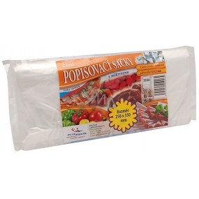 V&CH Opakowanie do opisywania torebek czarnych z mikrofolii do zamrażania, blokowane, extra mocne 0,015 mm 250 x 350 mm 50 sztuk