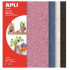 Apli Teczka z brokatem (różowa, niebieska, srebrna, czarna) 210 x 297 x 2 mm A4 4 arkusze