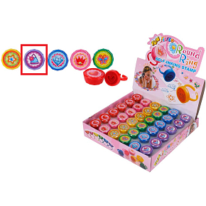 Ditipo Stempel pierścień torebka fioletowy 2,2 x 2,2 cm