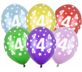 Ditipo Balon lateksowy nadmuchiwany metal nr 4 30 cm 1 sztuka różne kolory