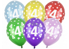 Ditipo Balon lateksowy nadmuchiwany metal nr 4 30 cm 1 sztuka różne kolory
