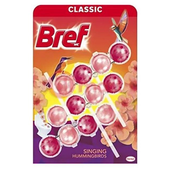 Bref Power Singing Hummingbird WC blok pro hygienickou čistotu a svěžest Vaší toalety, zbarvuje vodu 3 x 50 g