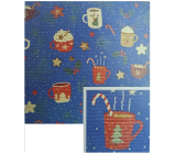 Niekupiony Papier do pakowania z dziurkami 0,7 x 1,5 m, NBJ niebieskie doniczki