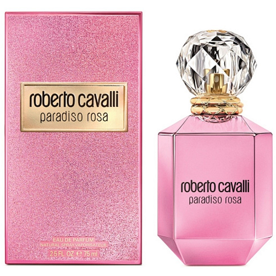 Roberto Cavalli Paradiso Rosa parfémovaná voda pro ženy, 75 ml, s květinovou a ovocnou vůní, elegantní flakon pro sofistikovanou ženu