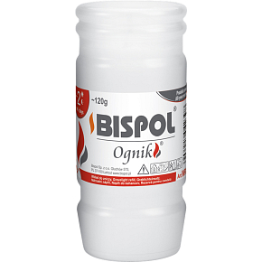 Bispol Ognik świeca woskowa na cmentarz, napełnienie, 120 g