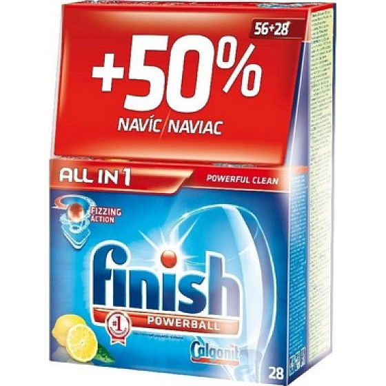 Calgonit Finish All-in-1 Citron tablety do myčky 56 + 28 kusů