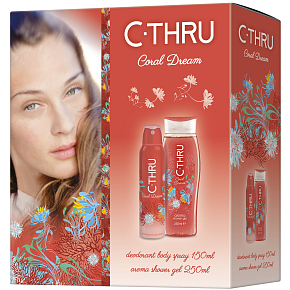 C-Thru Coral Dream deodorant sprej pro ženy 150 ml + sprchový gel 250 ml, dárková sada C-Thru Coral Dream deodorant sprej pro ženy 150 ml + sprchový gel 250 ml, dárková sada