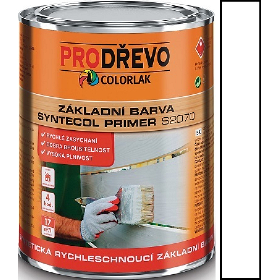 Colorlak Syntecol Primer S2070 syntetická základní barva Bílá 0,6 l