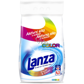 Lanza Fresh & Clean Color proszek do prania kolorowych tkanin zachowuje intensywność kolorów, z przyjemnym zapachem 84 prań 6,3 kg